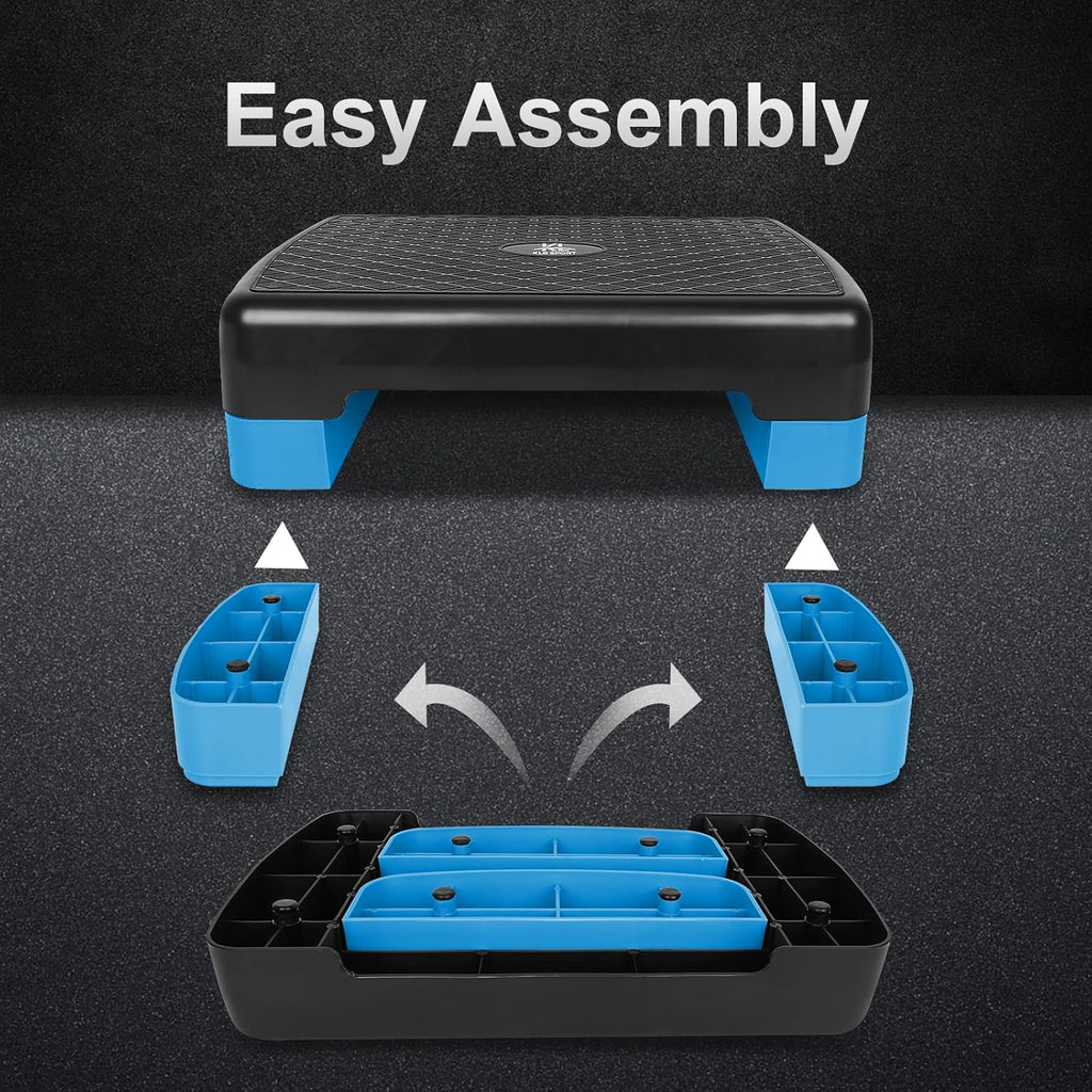 Height-Adjustable 4"-6" Step Aerobics Platform Fitness Equipment Stepper Trainer Exercise Step Platform H4987