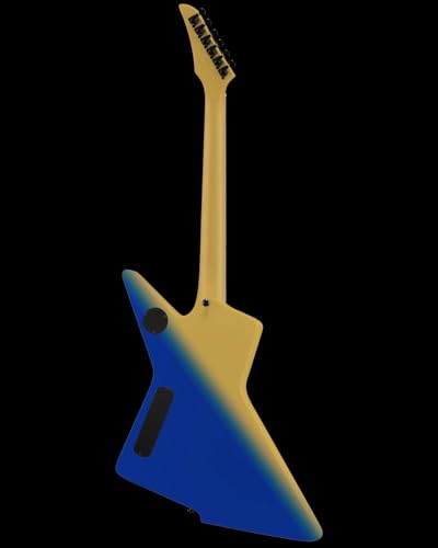 Blue Yellow Gradient Solid Body Electric Guitar K764055
