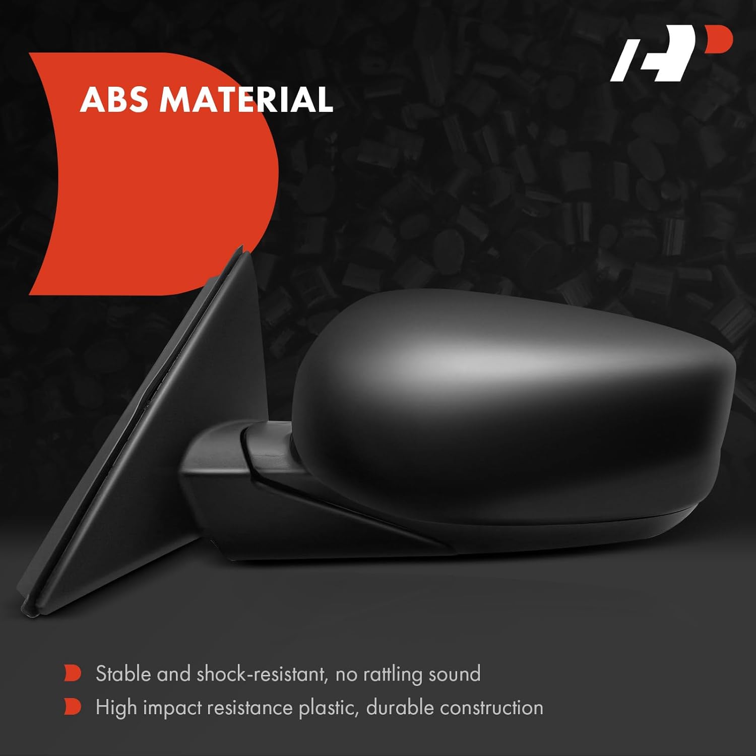 Pair Power Door Mirror Black Non-Heated Manual Folding Outside Rear View Mirror A984826