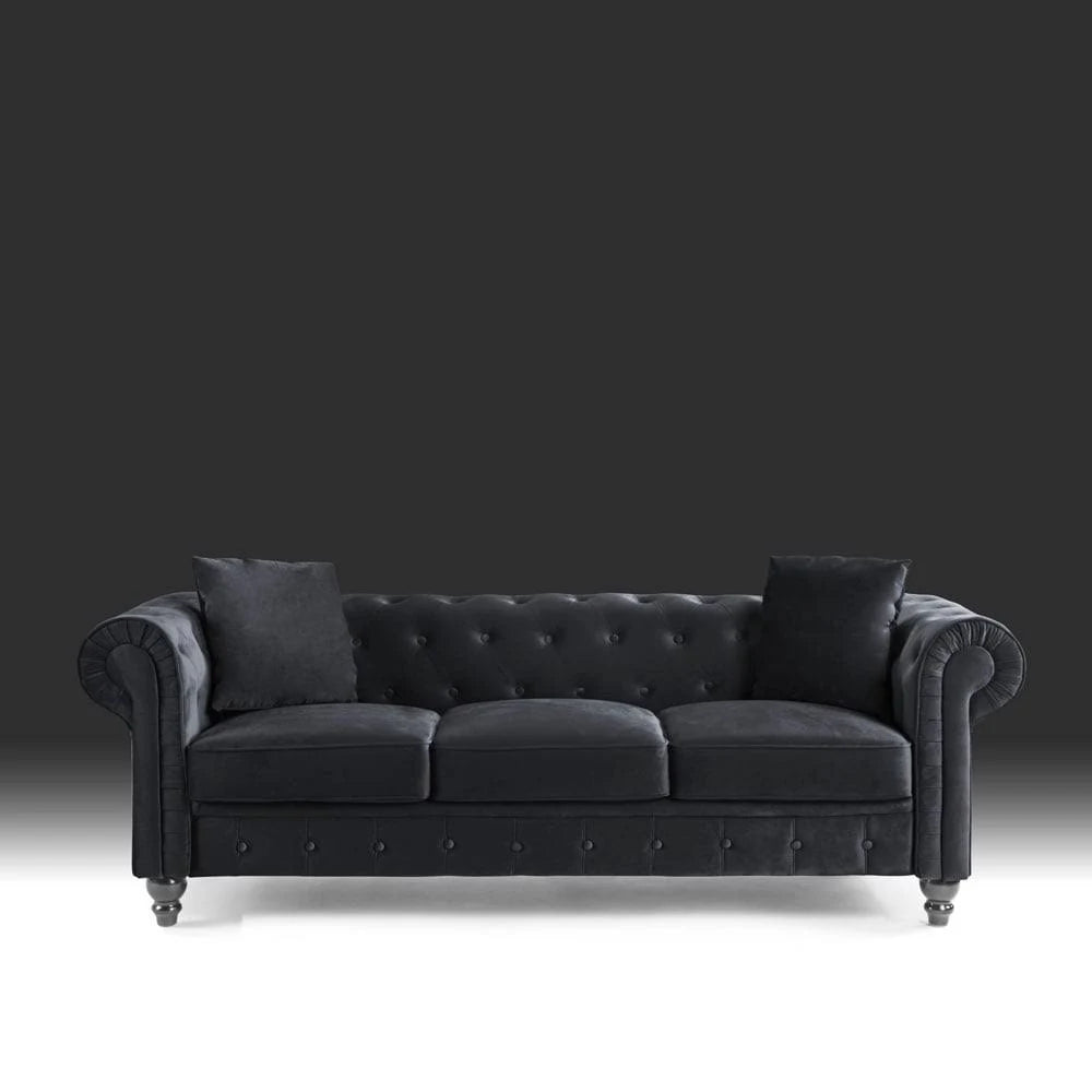 Purple Microfiber Chesterfield Sofa K75258