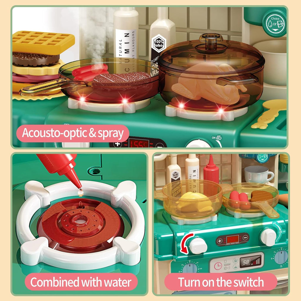 50 Pcs Kitchen Playset with Chef's Uniform, Green P40570