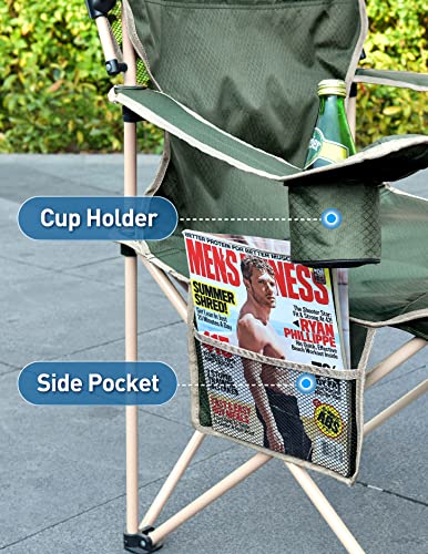 Folding Camping Chair with Canopy and Cup Holder T82380