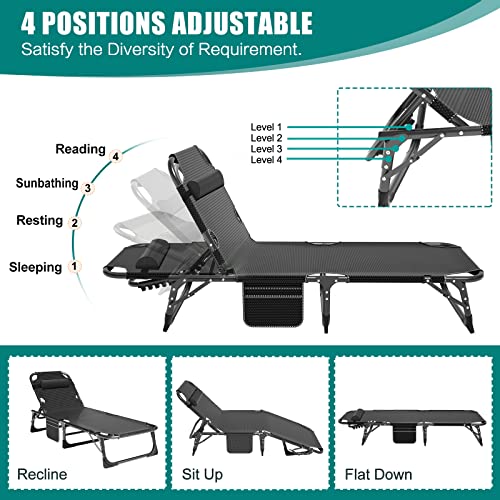 Oversized Heavy Duty Folding Camping Cot with Carry Bag, 2Pack N2643