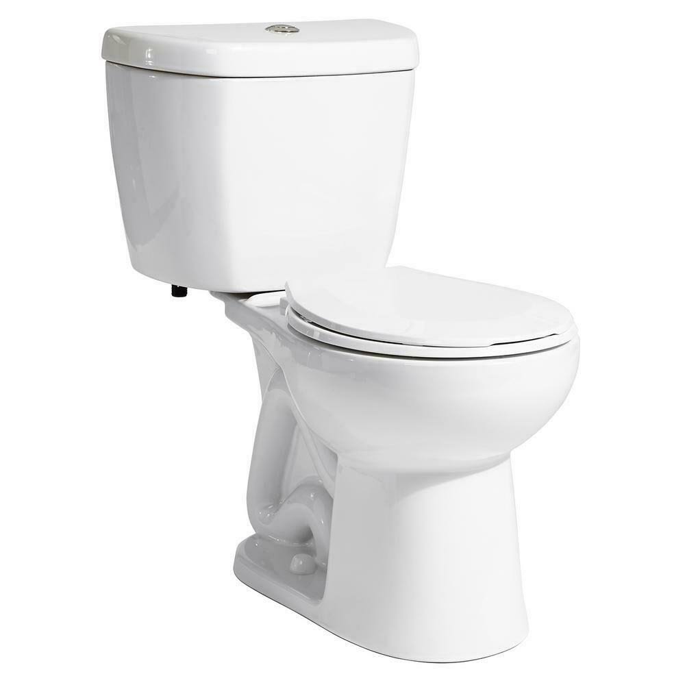White 2-Piece Round Front Toilet K7673