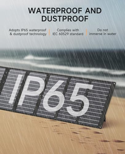 100W Foldable Solar Panel with MC-4 to DC5521/XT60/Anderson Cable, IP65 N693