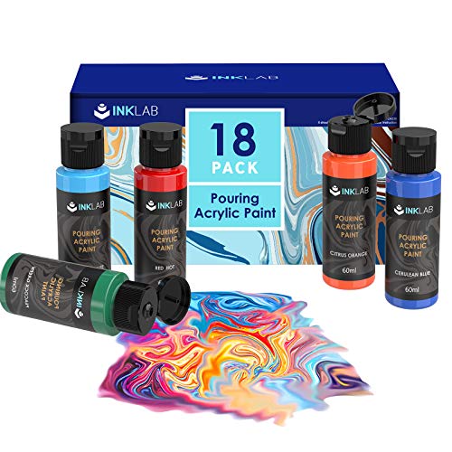 34 Colors Acrylic Pouring Paint Set, 2 Oz/Bottle W4026