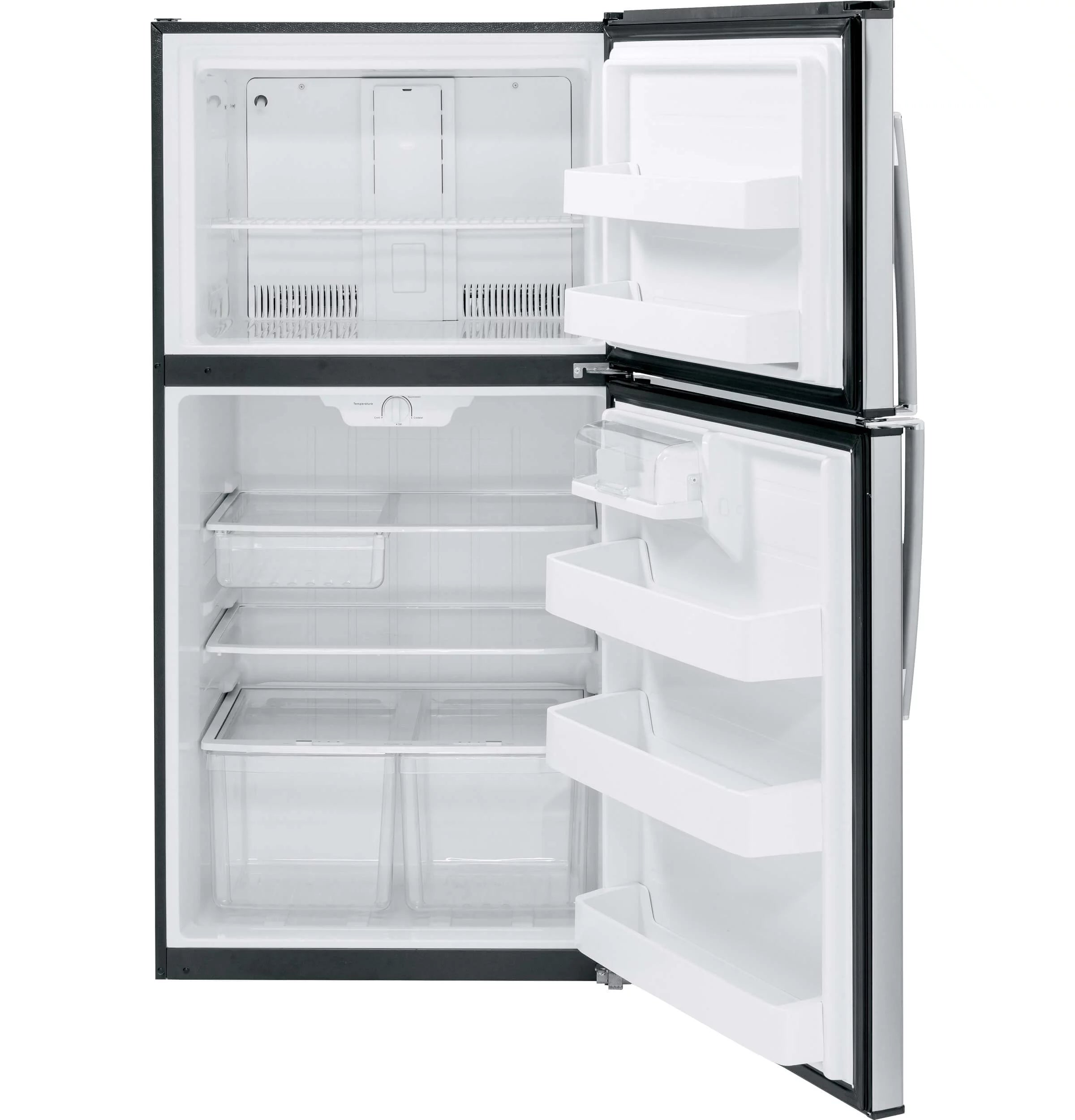 33 Inch Freestanding Top Freezer Refrigerator Stainless Steel N4900