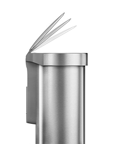 45 Liter Semi-Round Automatic Sensor Trash Can, Brushed Stainless Steel Y31174