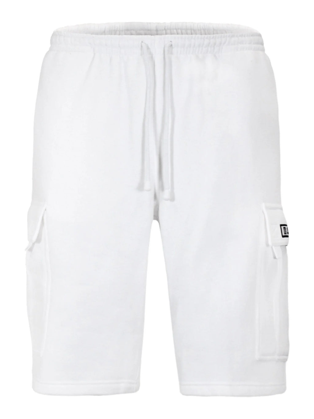 White Heavyweight Fleece Cargo Shorts N895