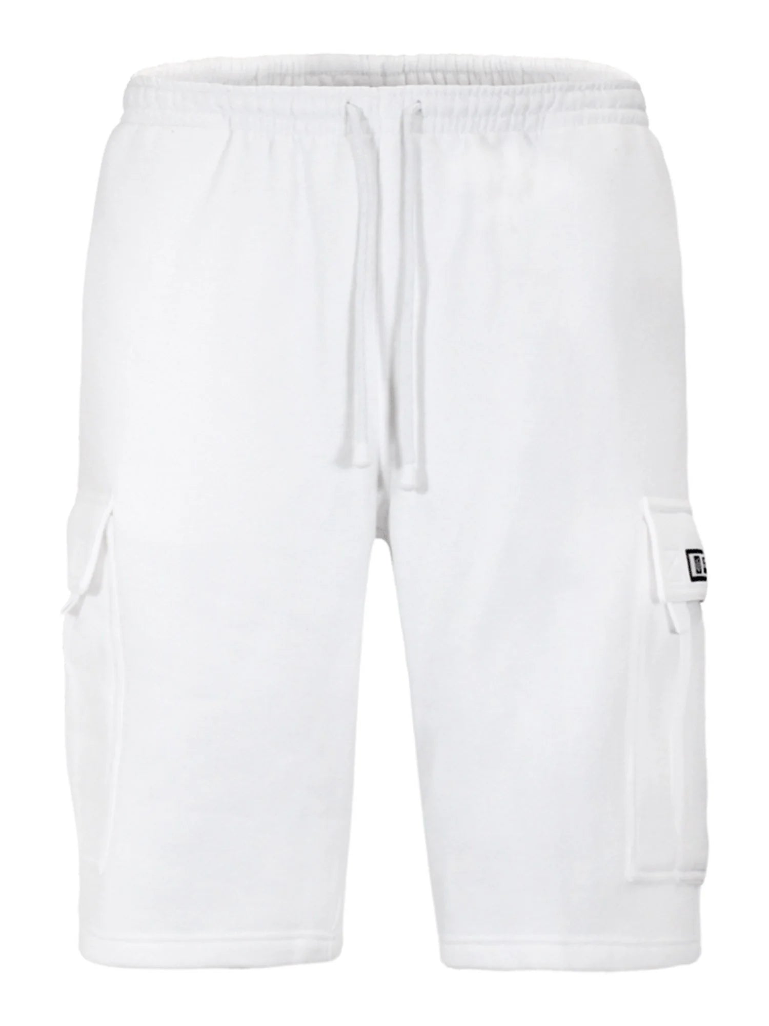 White Heavyweight Fleece Cargo Shorts N895