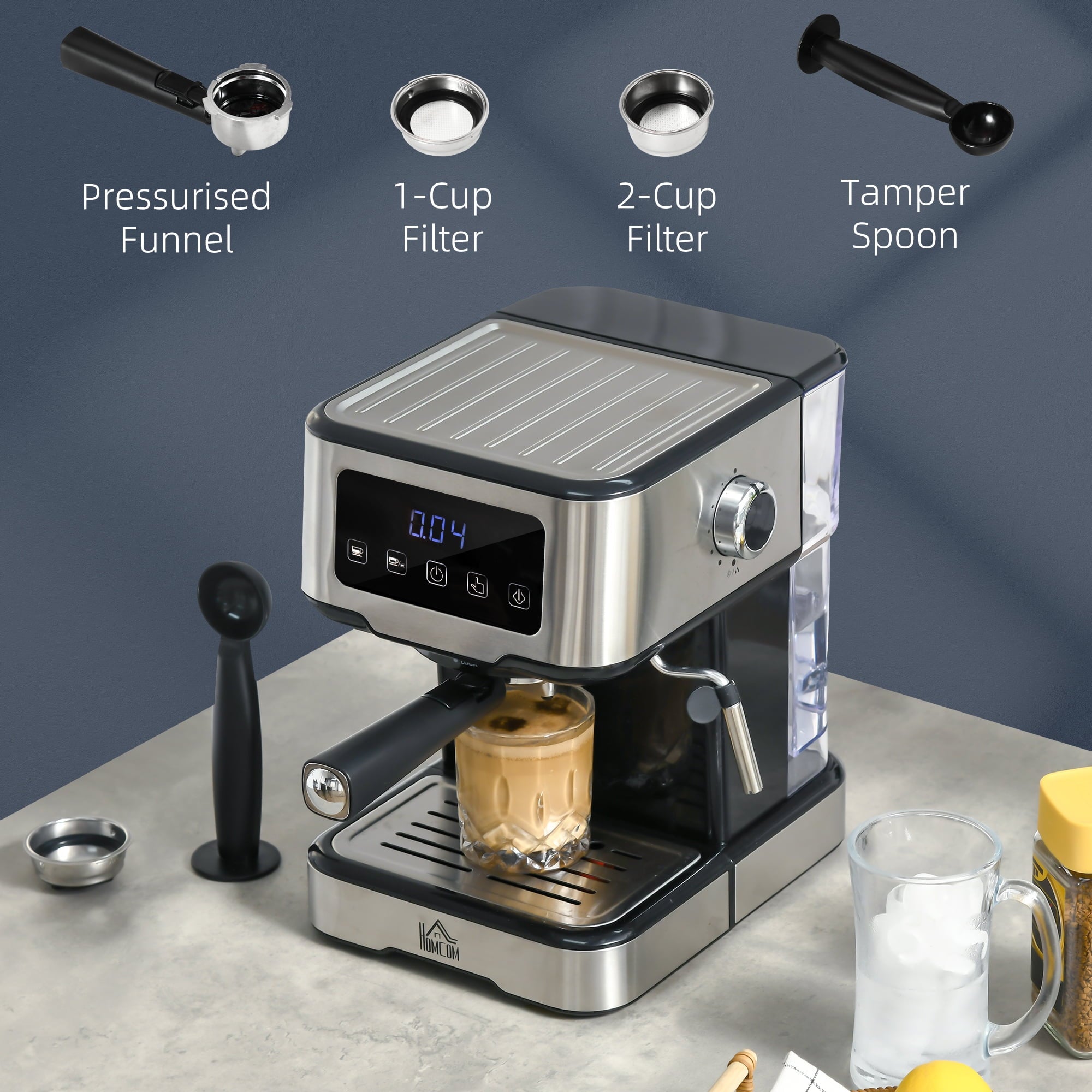 15-Bar Espresso Coffee Maker Machine E27537