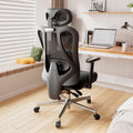 Ergonomic Office Chair with Adjustable Lumbar Support, Headrest, Armrest, Black K417156