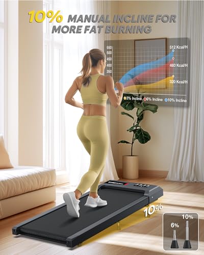 Under Desk Treadmill with Incline 300lb Capacity O779