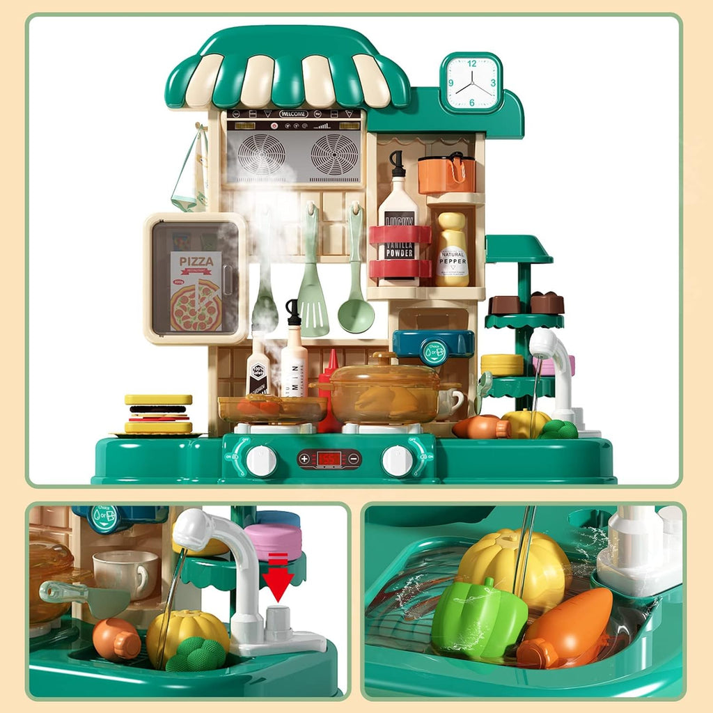 50 Pcs Kitchen Playset with Chef's Uniform, Green P40570