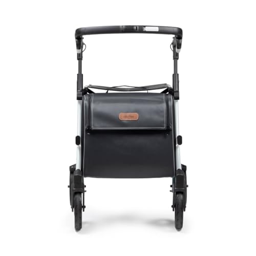 Upright Rollator Walker with seat, Lightweight Folding Walker with Large Shopping Bag R4744
