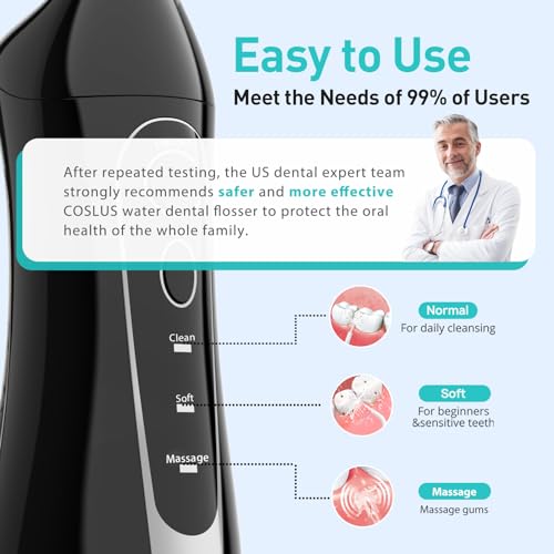 Portable Cordless Oral Irrigator 300ML Rechargeable IPX7 Waterproof Electric Water Flosser B13819