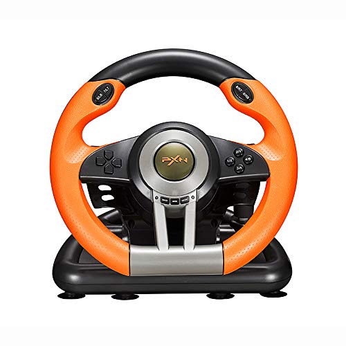 Orange Racing Wheel with Pedals T325656