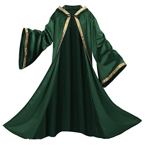 Wizard Robe with Hood Sleeves Halloween Costume Cloak L781889