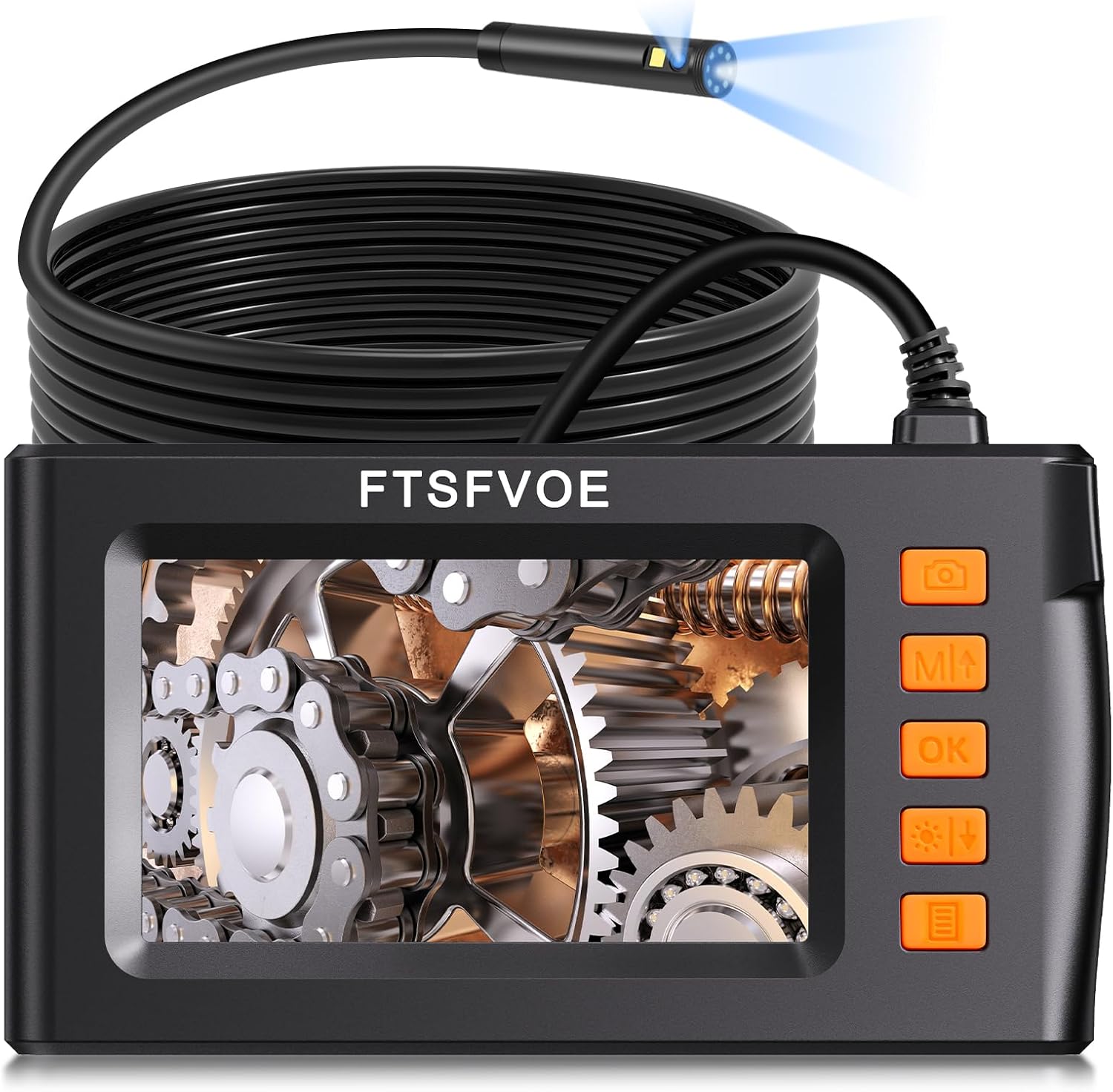 8mm IP67 Waterproof 1080P Digital Borescope Inspection Camera with 4.3" LCD Screen S5118