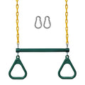 18" Trapeze Swing Bar & 48" Heavy Duty Chain with Locking Carabiners Outdoor Play Equipment (Blue) B82694