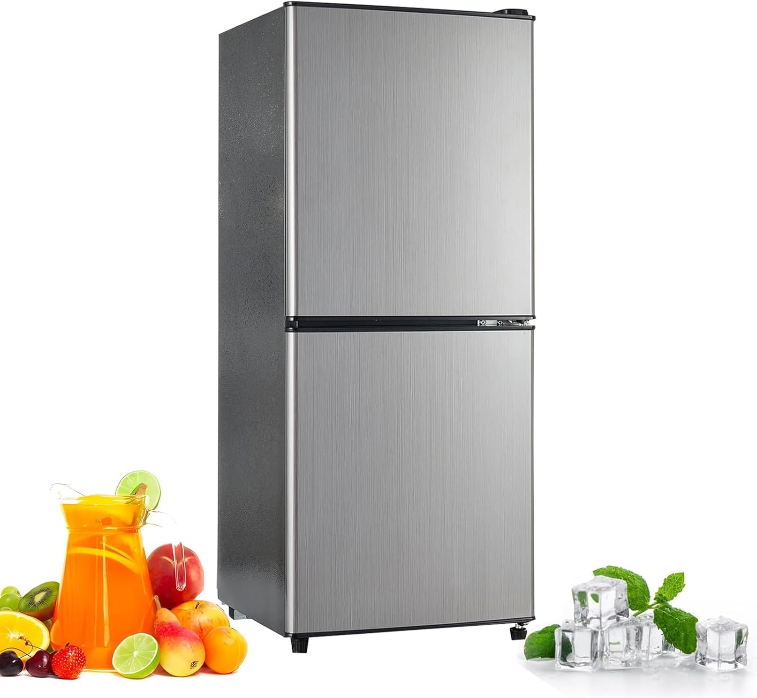 Compact Mini Fridge with Freezer 4.0 Cu.Ft Dual Zone Small Refrigerator P28240