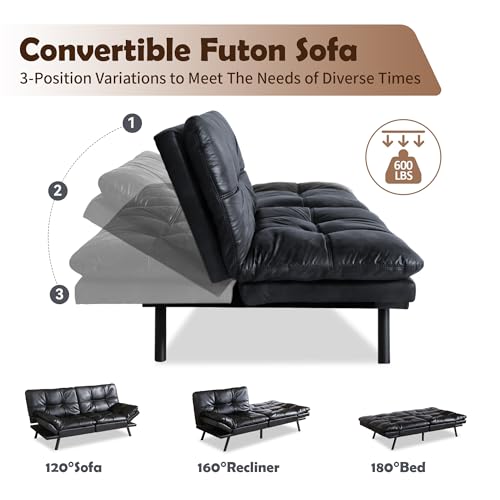 Grey Memory Foam Convertible Sofa Bed H137