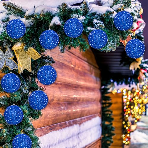 24 Pcs 4" Glitter Christmas Ball Ornament Set D8012