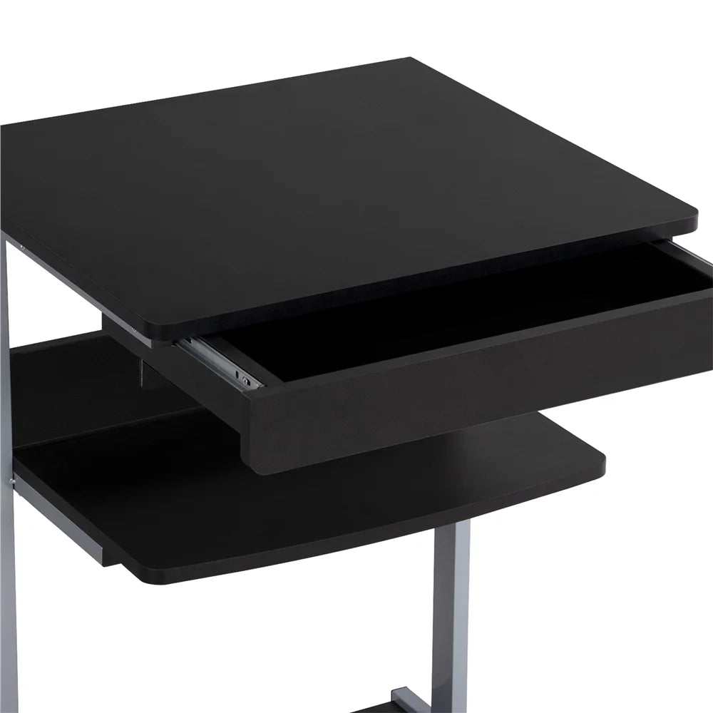 Black 31.5''H Laptop Computer Desk with Power Outlet A225