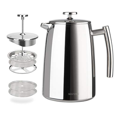 50-Ounce Stainless Steel Insulated French Press Coffee Maker U8469