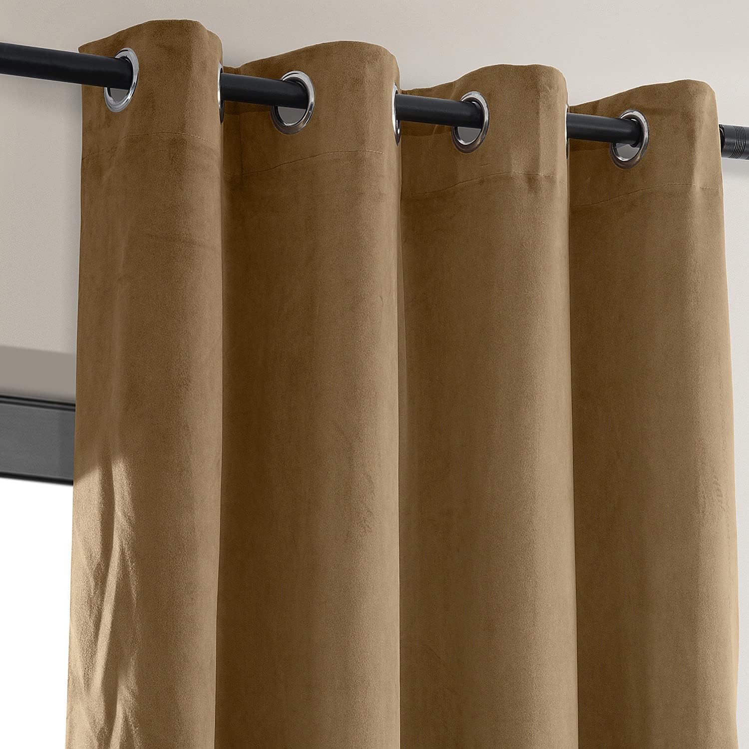 Amber Gold Blackout Velvet Curtains 50 X 96 B8479