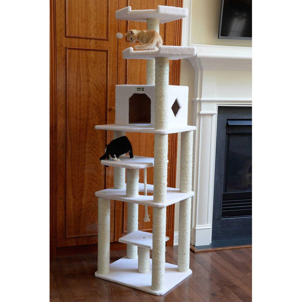 Ivory Real Wood Cat Tree Z9900