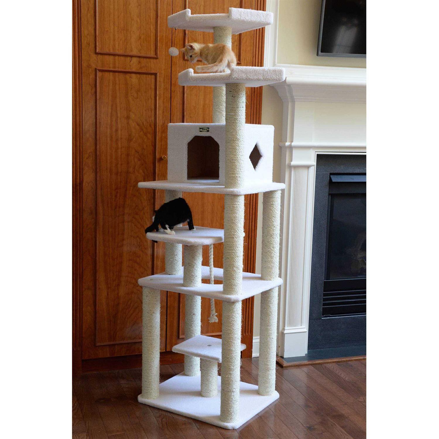 Ivory Real Wood Cat Tree Z9900