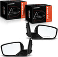 Pair Power Door Mirror Black Non-Heated Manual Folding Outside Rear View Mirror A984826