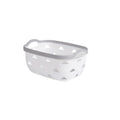 White Plastic Basket with Handles (3, Small) Y861
