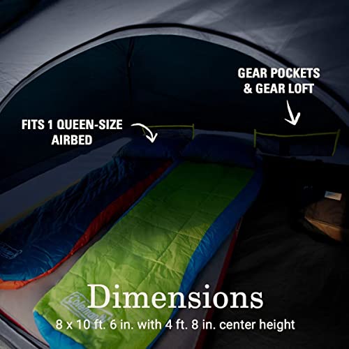 4/6 Person Weatherproof Camping Tent with Screened Porch A656