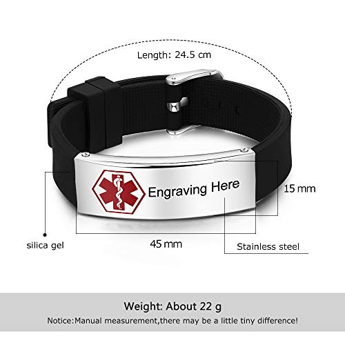 Silicone Medical ID Bracelet H141