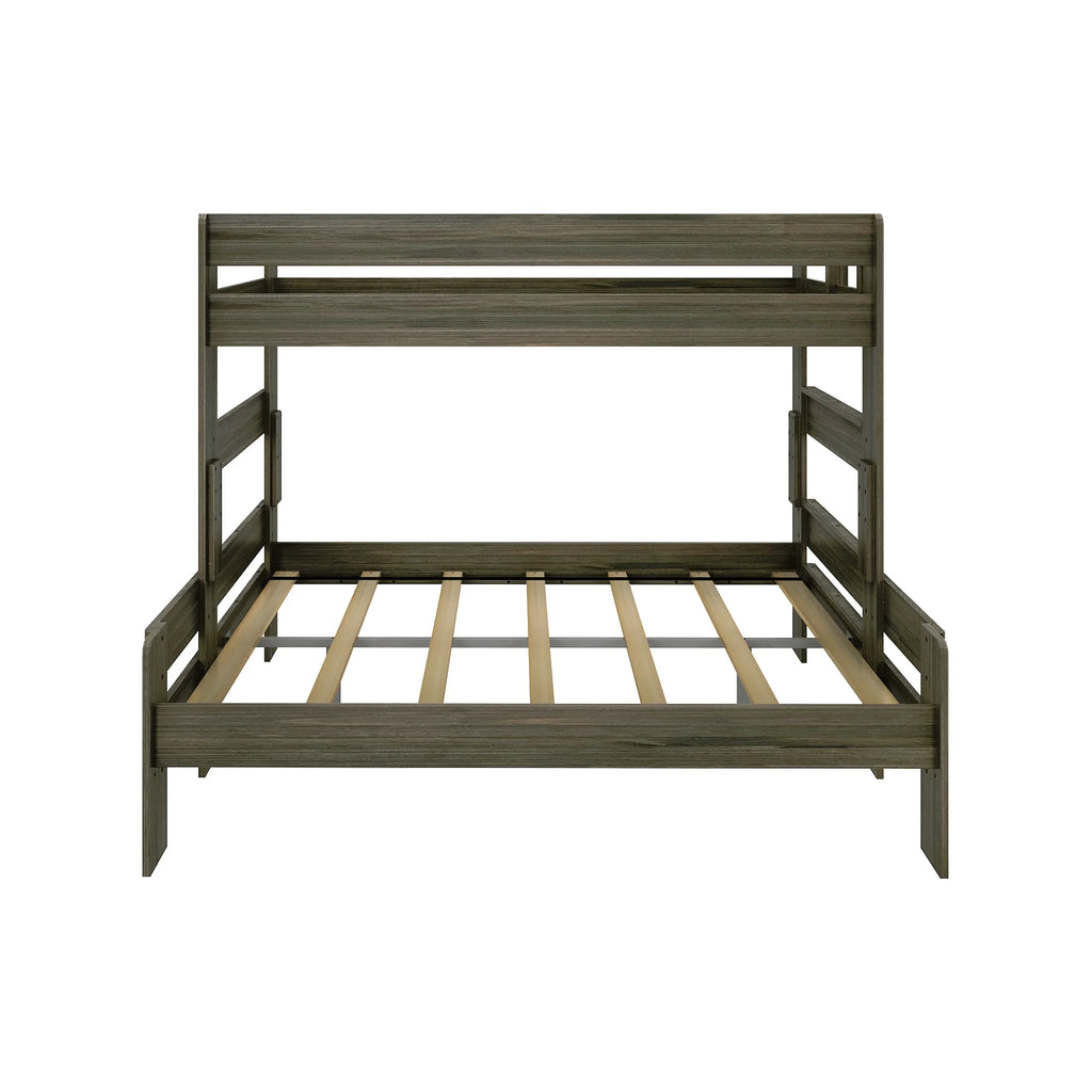 Barnwood Brown Twin XL Over Queen Platform Bunk Bed C13885