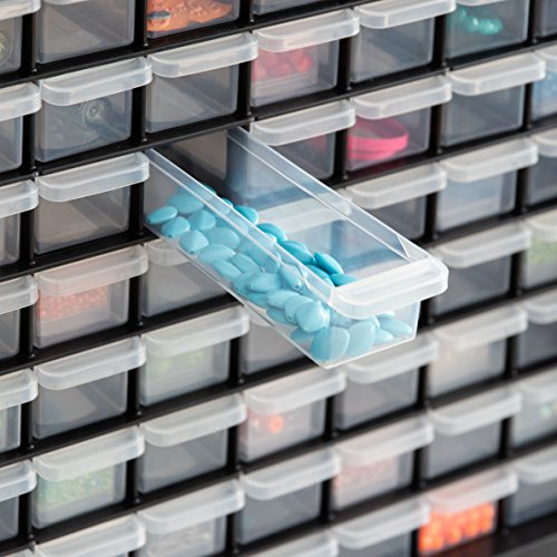 64 Drawer Plastic Parts Cabinet - Black N802500