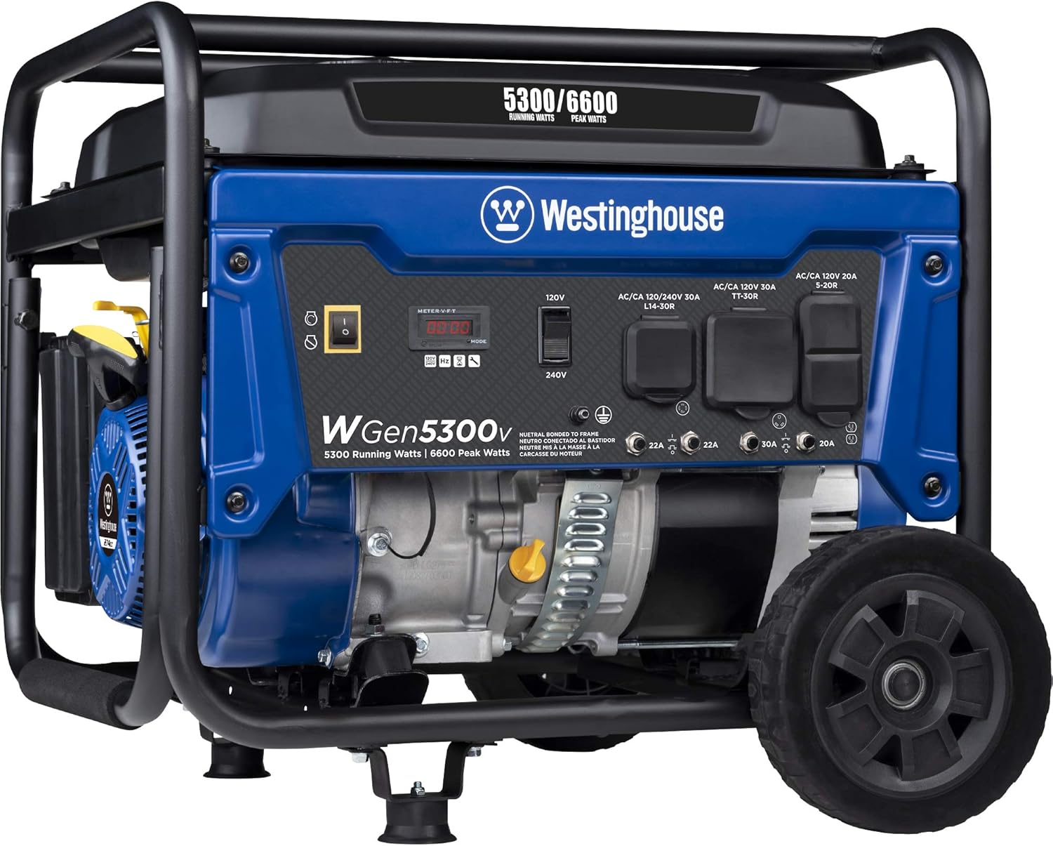 Portable Generator 7500 Rated Watts 9500 Peak Watts Gas Powered S8266