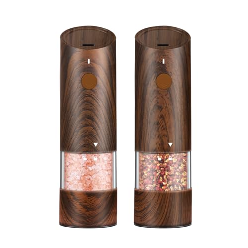 2 Pack Electric Salt and Pepper Grinder Set with LED Light W827428