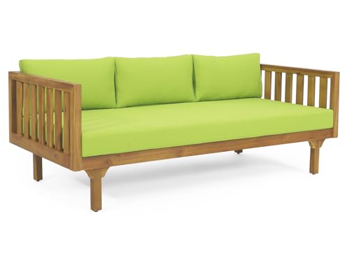 Grey Acacia Wood 3 Seater Daybed with Cushions Q92549
