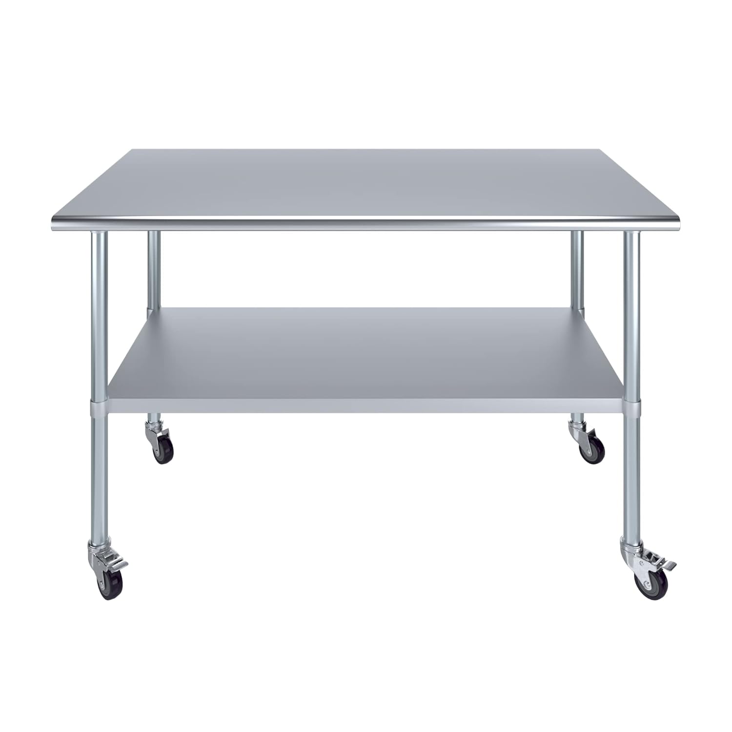 Stainless Steel Work Table with Under-Shelf & 4 Wheels Q14827