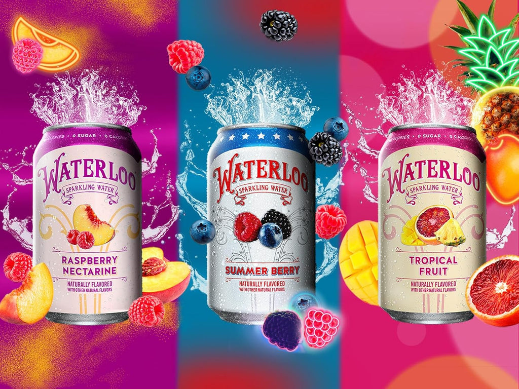 Sparkling Fruit Flavored Water, 12 Fl Oz, Pack of 24 U68175