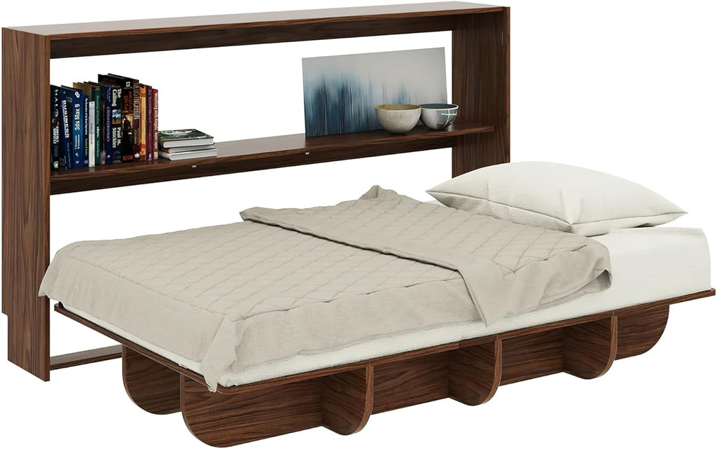 Twin Size Walnut Finish Murphy Bed Z8448