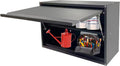 Black Wall Mount Metal Storage Cabinet with Adjustable Shelf I646