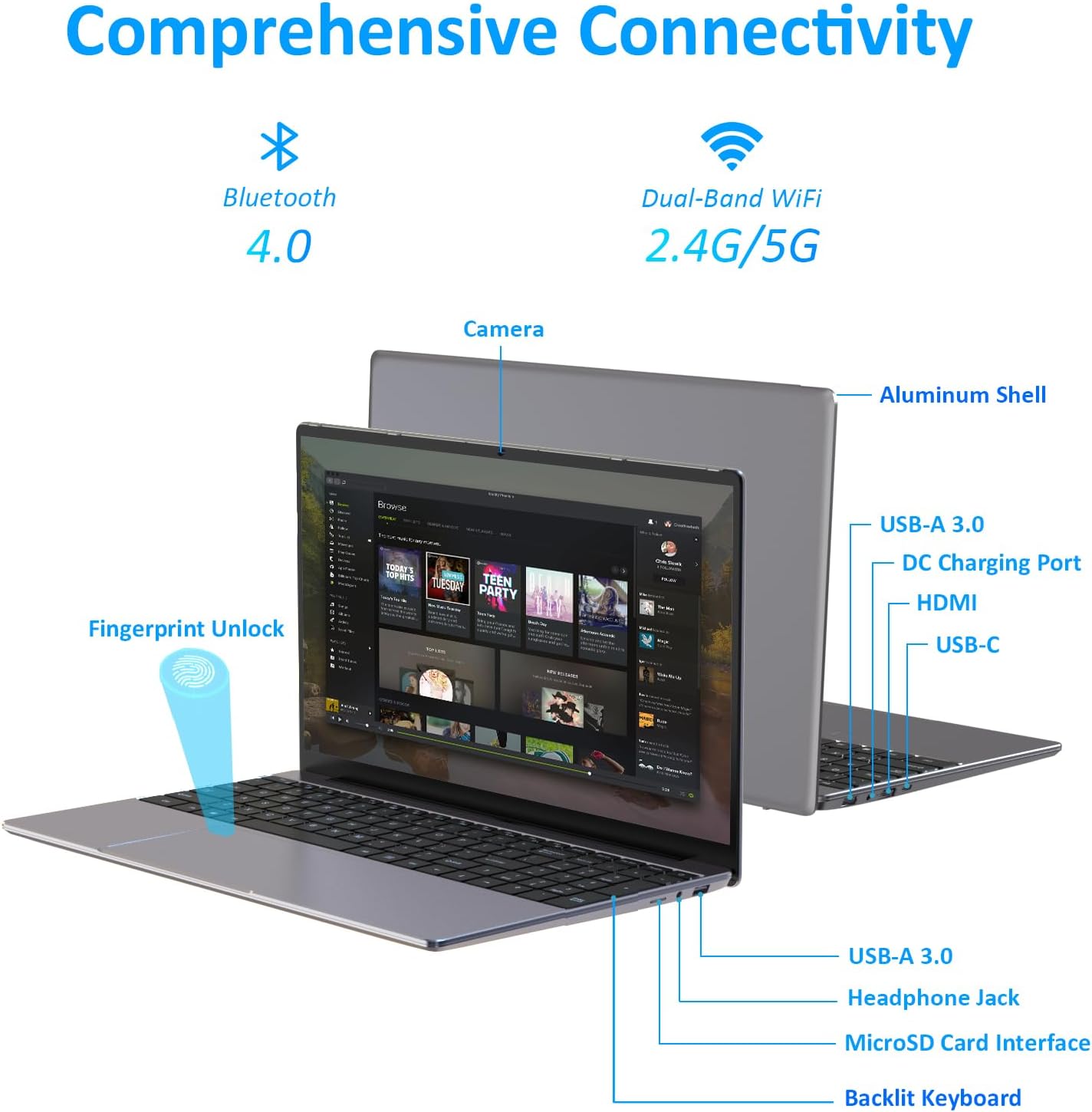 16GB DDR4 RAM 512GB M.2 PCIe NVMe SSD 15.6" FHD IPS LCD Laptop I672793