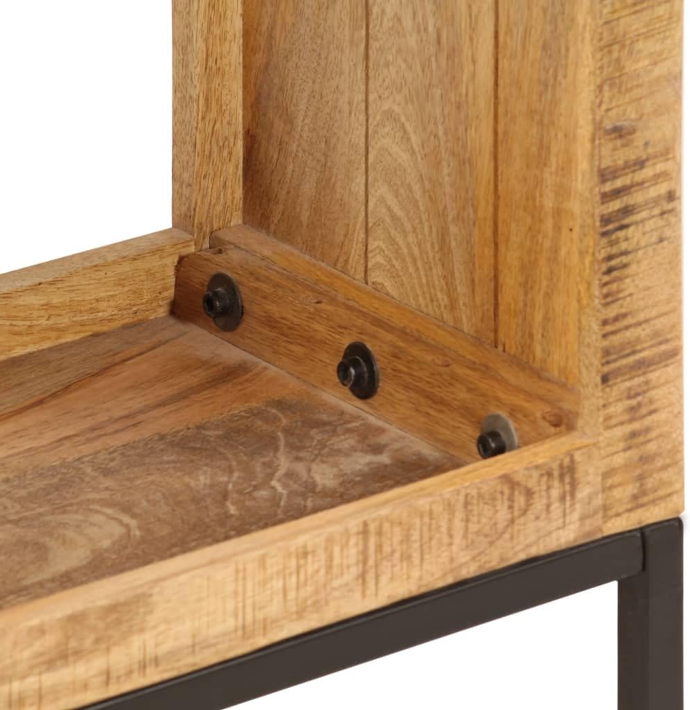 Solid Mango Wood Bookshelf with 4 Compartments Z991