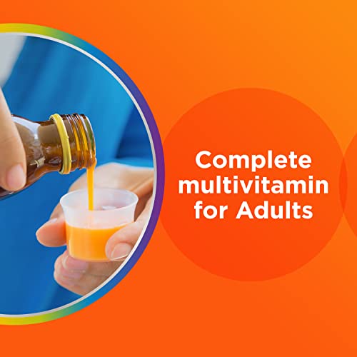 Liquid Multivitamin Supplement with B Vitamins and Antioxidants Citrus Flavor 8 Fl Oz V86123