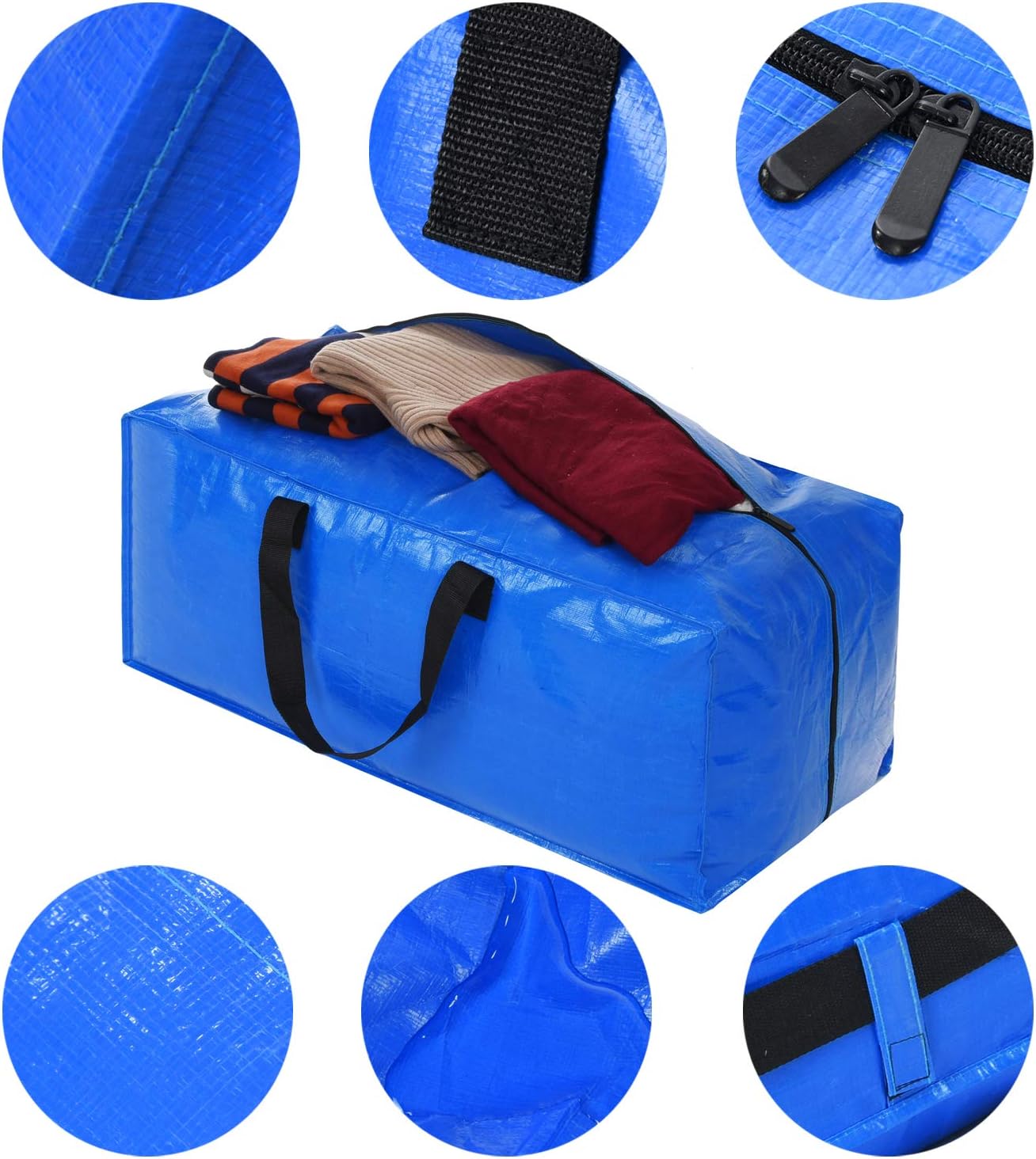6 Pack Extra Large Moving Bags with Zippers T878686