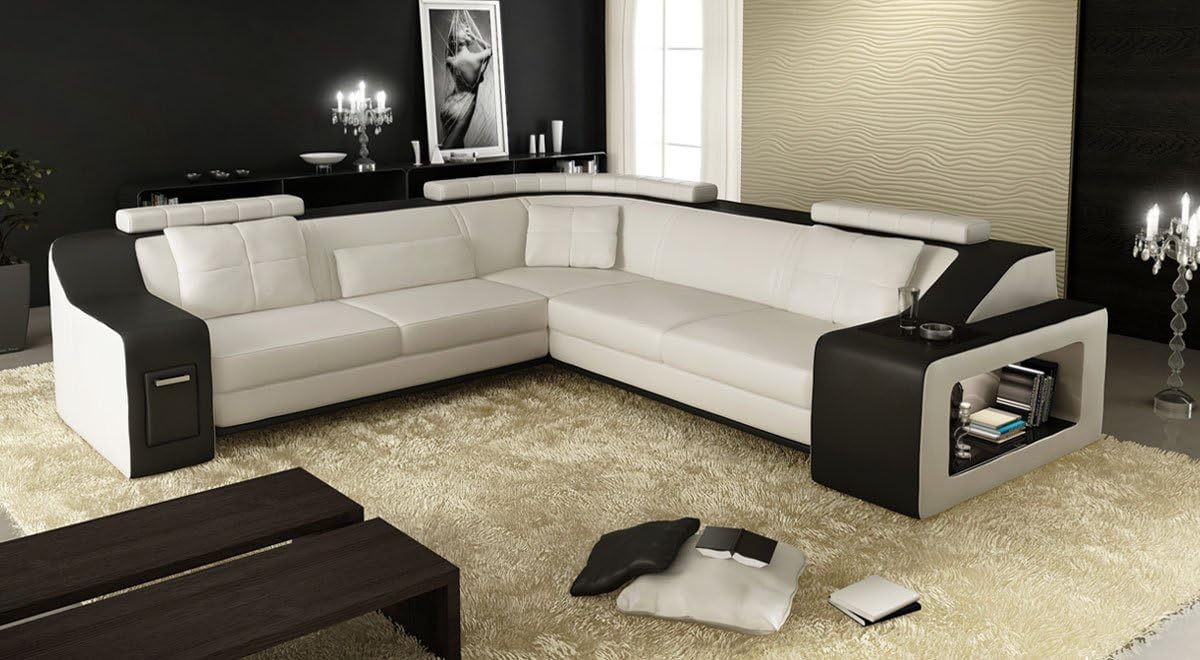 Brown Leather Corner Sofa U88780